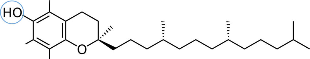 ビタミンEのトコフェロールの構造